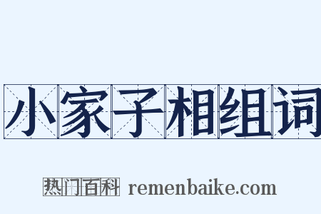 小家子相组词是什么意思的图片